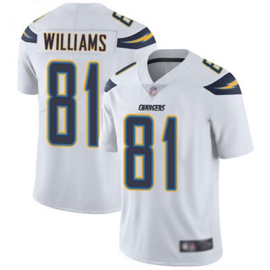 Los Angeles Chargers NFL Football Mike Williams White Jersey Men Limited 81 Road Vapor Untouchable